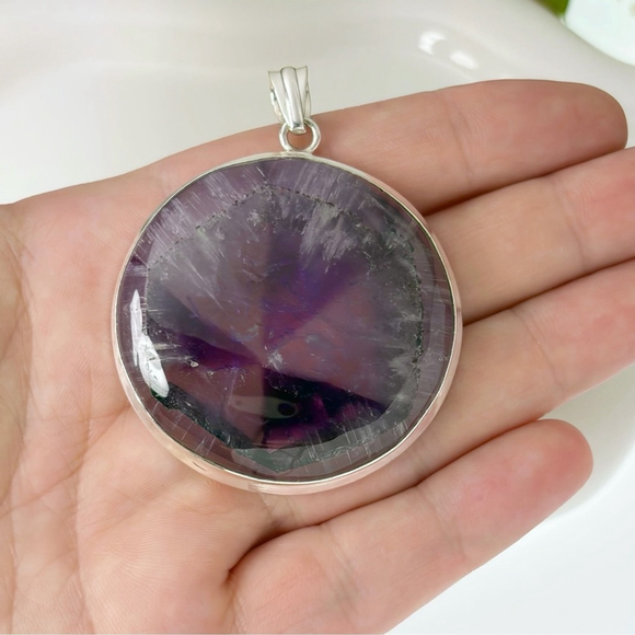 Sterling Silver 925 Jewelry Set Star Amethyst Pendant & Multi Bracelet - Picture 7 of 11